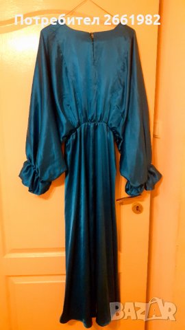 Уникална сатенена маркова рокля, снимка 10 - Рокли - 33997594