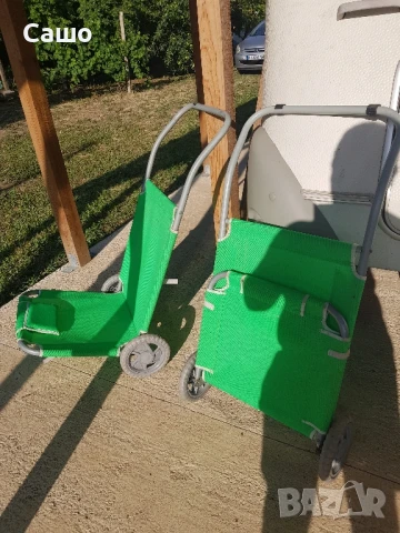 Шезлонг количка згъваем на колела, снимка 7 - Къмпинг мебели - 50750508