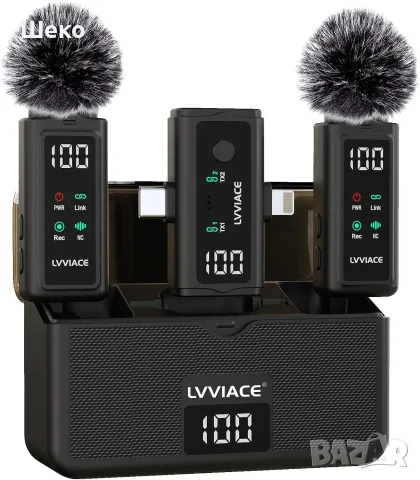https://www.amazon.com.be/-/en/LVVIACE-Wireless-Microphone-Cancelling-Transmitter/dp/B0DLGSLZ8K, снимка 2 - Микрофони - 56246556