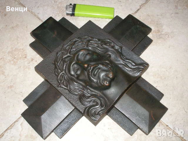 Бронзов Кръст Икона Исус, снимка 9 - Антикварни и старинни предмети - 53589473