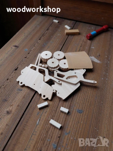 дървена играчка, играчка за сглобяване, монтесори, снимка 4 - Конструктори - 53730016