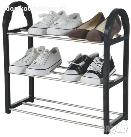 Етажерка за обувки,3 рафта 41x19x47,5 см, До 15 килограма