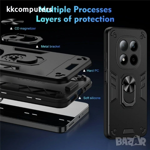 Калъф за Xiaomi Redmi Note 15 Pro 5G с Пръстен - PC+TPU, 0.5mm защита, Магнитен, 3 цвята, снимка 9 - Калъфи, кейсове - 53779825