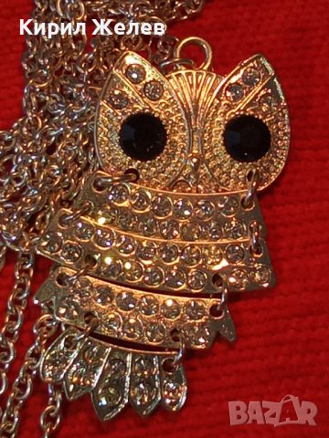 КРАСИВО ПОСРЕБРЕНО КРИСТАЛНО УКРАСЕНО ВИНТИДЖ АРТ БУХАЛЧЕ - КОЛИЕ ПЕНДАНТ 37363, снимка 14 - Колиета, медальони, синджири - 41682654