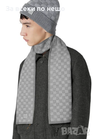 Louis Vuitton Комплект Зимен Шал И Зимна Шапка - Налични Различни Цветове Код SK439, снимка 4 - Шалове - 53027639