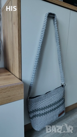 Дамска плетена чанта с дълга дръжка, ръчно изработена, снимка 15 - Чанти - 42698885