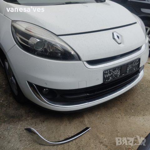 Оригинална Хромирана лайстна на предна броня за Рено Сценик и Гранд Сценик за Модели след 2008г, снимка 8 - Части - 39487938