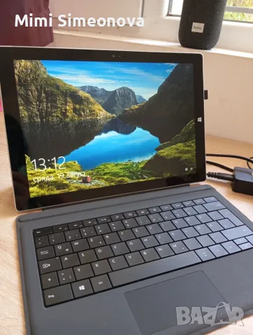 Surface Pro 3 таблет става като лаптоп има магнитна оригинална клавиатура и оригинално зарядно , снимка 8 - Лаптопи за работа - 55723209