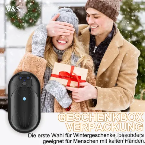 Електрически нагревател за ръце Lepwings, пакет от 2, 6000 mAh джобен нагревател, за многократна упо, снимка 6 - Друга електроника - 48604698