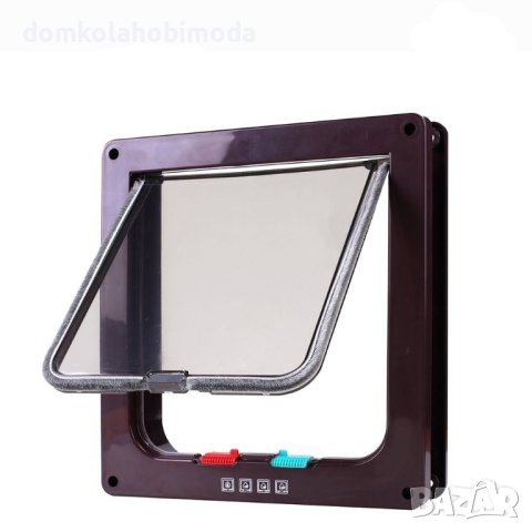 Вратичка за вграждане за домашни любимци, 4 функции на заключване. Два размера, снимка 5 - Други стоки за животни - 40382356