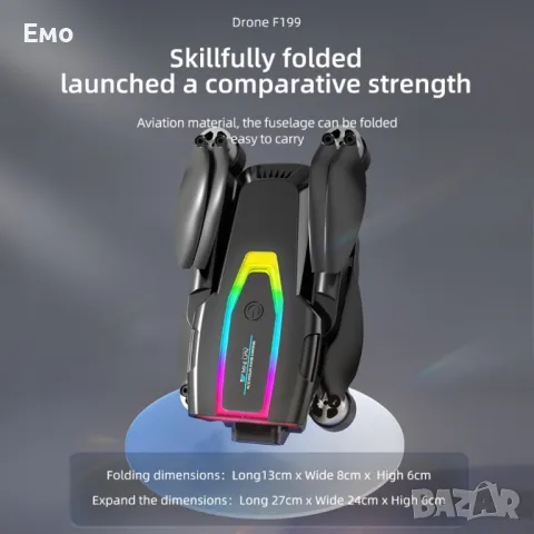 WIFI FPV професионален мини RC сгъваем дрон със 1080px камера, снимка 5 - Дронове и аксесоари - 47709777