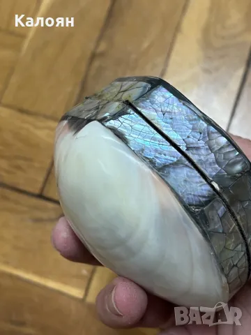 Винтидж Седефена кутийка Мида за бижута от Бали, снимка 5 - Други - 48655915