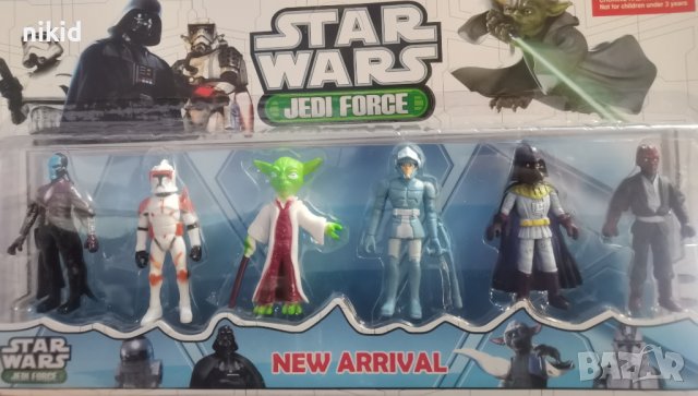 6 герои Междузвездни Войни Star Wars Йода пластмасови PVC фигурки топери за игра и украса торта
