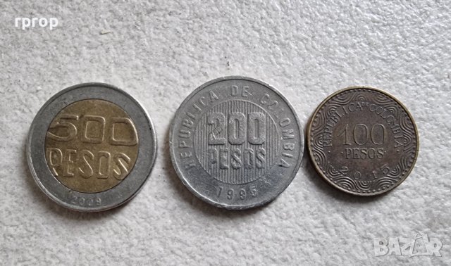 Монети . Колумбия. 100, 200 и 500 песос., снимка 2 - Нумизматика и бонистика - 39038936