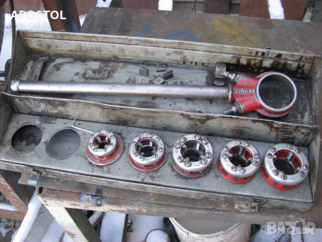 VIRAX ФРЕНСКА ВИНТОНАРЕЗКА ВИНТОРЕЗ ПЛАШКА ПАФТА, снимка 2 - Куфари с инструменти - 53134216