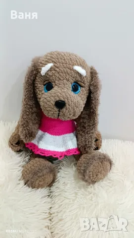 Ръчно плетено кученце, снимка 9 - Плюшени играчки - 47874809