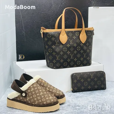 Louis Vuitton дамски комплекти , снимка 4 - Пантофи - 48286559