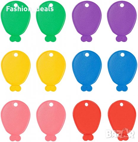 Нови 12 броя Пластмасови тежести за балони с хелий Цветни висулки , снимка 2 - Други - 34569888