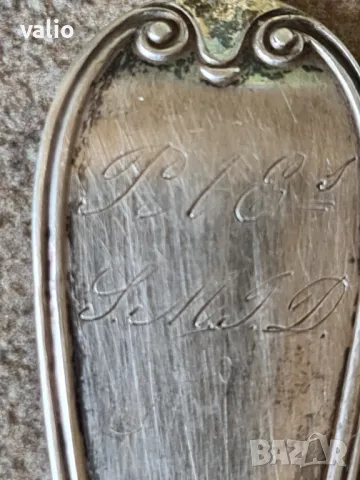 Голяма сребърна лъжица , снимка 3 - Антикварни и старинни предмети - 47319458