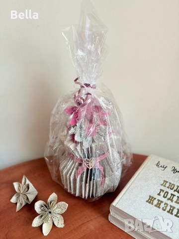 ваза с цветя, хартиено изкуство, снимка 8 - Вази - 52443232