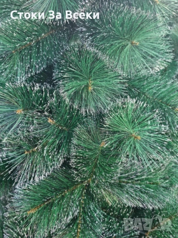 Заснежена коледна елха с бели връхчета и здрава стойка, снимка 8 - Декорация за дома - 52262327