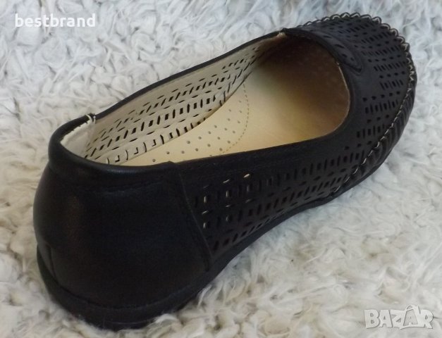 Обувки с перфорация, черни и бели, код 30/ББ1/30, снимка 6 - Дамски ежедневни обувки - 41457869