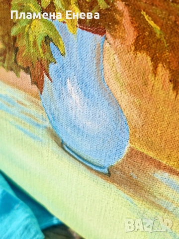 Два авторски натюрморта с маслени бои върху платно , снимка 14 - Картини - 53627463