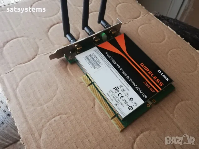 D-Link Wireless DWA-547 RangeBooster N650 Desktop Adapter PCI, снимка 4 - Мрежови адаптери - 47854842
