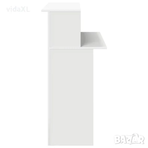 vidaXL Рецепционно бюро, бяло, 100x50x103,5 см, инженерно дърво, снимка 6 - Бюра - 56148294