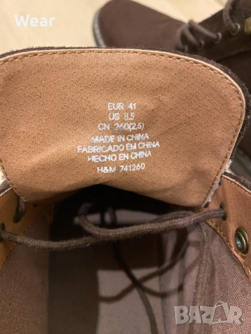 Mъжки боти H&M кафяви, снимка 5 - Мъжки боти - 53799221