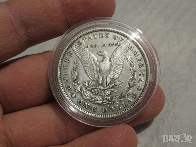 Рядък  сребърен американски долар, морган долар, MORGAN DOLLAR, ONE  DOLLAR - 1881 г., снимка 6 - Нумизматика и бонистика - 35483309