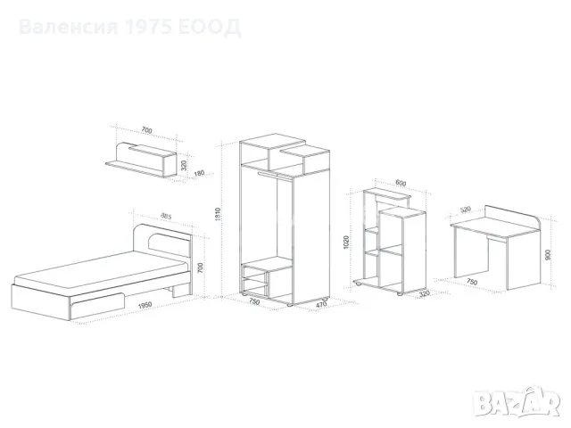 Детско обзавеждане Немо, снимка 2 - Мебели за детската стая - 46384738