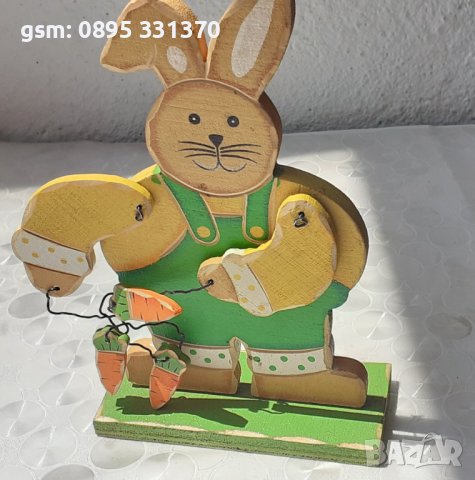 Заек с моркови, морков играчка фигура фигурка декорация, снимка 1 - Декорация за дома - 40932602