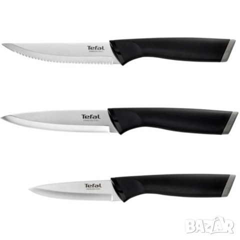 Комплект ножове Tefal Essential / сет 3 броя, снимка 2 - Прибори за хранене, готвене и сервиране - 44689090
