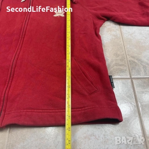 Мъжко спортно яке Roger Edwards Sport с лого, червено и цип, размер M, Канада, снимка 3 - Якета - 52496488