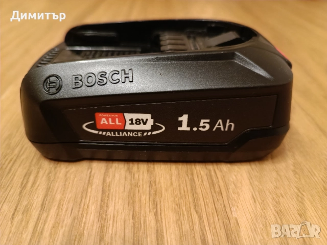  Батерия Bosch PBA 18V 1.5 Ah W-A, снимка 2 - Винтоверти - 52950636