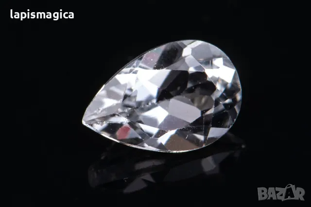 Бял топаз 1.67ct VVS капка шлифовка #5