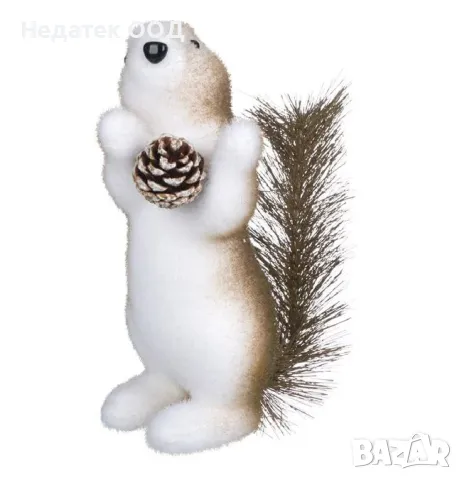 Коледна, Декоративна, Фигура, Катерица, Кафяв, 19 см, снимка 2 - Декорация за дома - 48035962