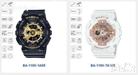 ПРОМОЦИЯ на ОРИГИНАЛНИ ЧАСОВНИЦИ CASIO! ЧАСОВНИК КАСИО Baby-G BG- BGA- G-Shock Pro Trek Edifice Baby, снимка 2 - Дамски - 27469222