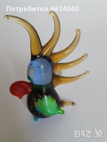 Стъклена фигурка фигурки Кон Куче, Мишка, Папагал, снимка 12 - Колекции - 52942452