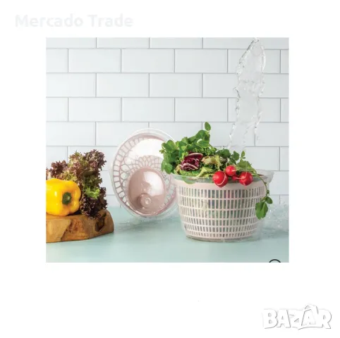 Центрофуга за салата Mercado Trade, Ръчна, За домашна употреба, Бежов