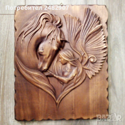 Релефно дървено пано , снимка 4 - Пана - 50987787