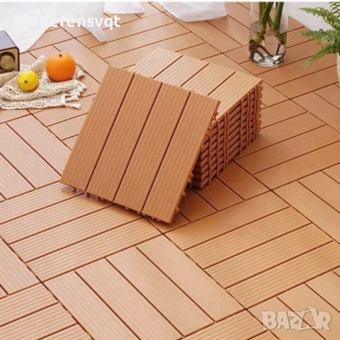 Декинг плочки светло кафяви WPC, снимка 3 - Декорация за дома - 51692423