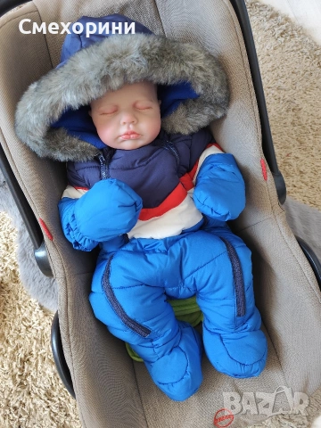 Нов бебешки ескимос 6-9 месеца, ръст 74см, зимен космонавт за бебе момче 