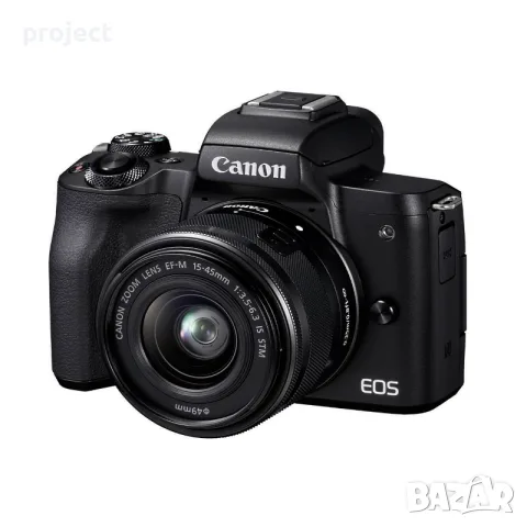 Canon EOS M50 + EF-M 15-45 .Перфектно състояние.Промо цена