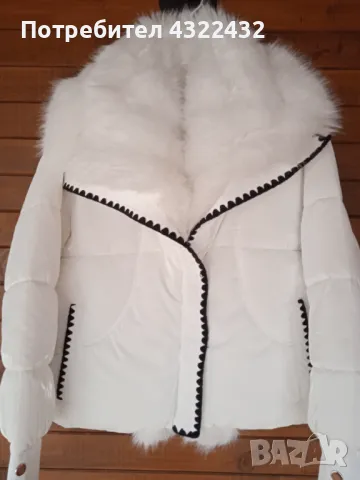 Пухено яке бяло, снимка 1