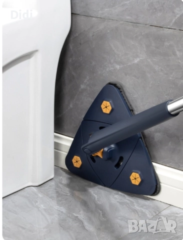 Разтегателен триъгълен MOP за почистване  360° с 3 парцала ПРОМОЦИЯ!, снимка 7 - Мопове, кофи, четки и метли - 47742964