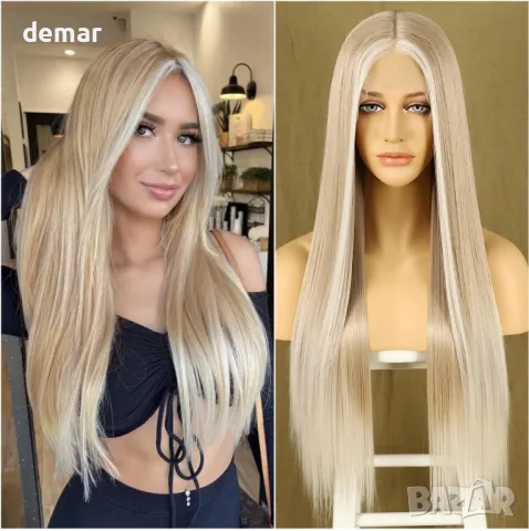 Права перука Sapphirewigs за жени Омбре руса, 60 см, 13х3, 400 гр, снимка 1