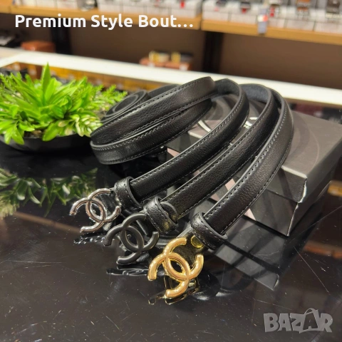 колани от естествена кожа в кутия chanel