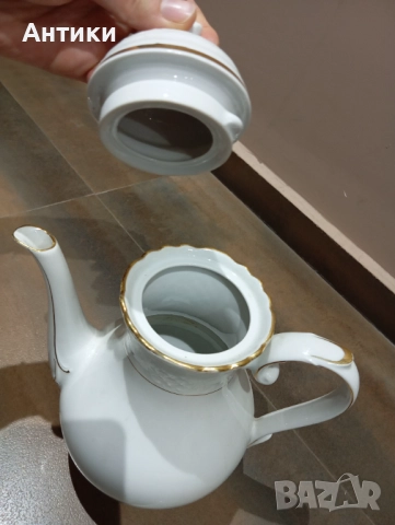 Порцеланов чайник кана маркиран, снимка 6 - Сервизи - 52513885
